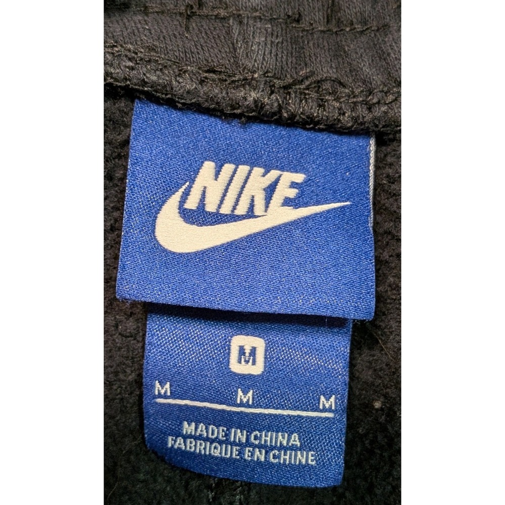 Nike Mens Fleece Shorts Faded Black Oversized Swoosh Graphic Size Medium - Picture 7 of 10